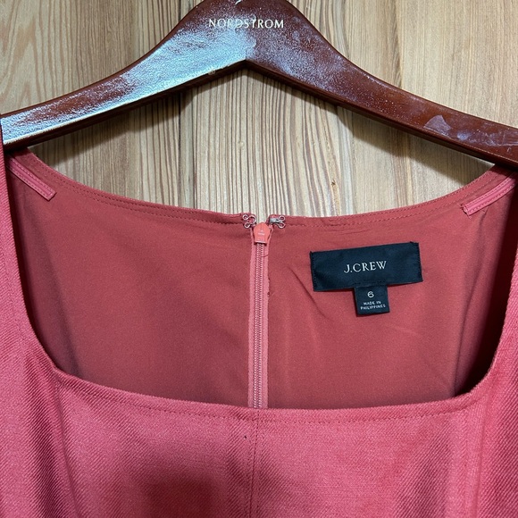 J Crew linen fully lined A-line dress. Worn once, like new. Size 6 - Picture 3 of 4